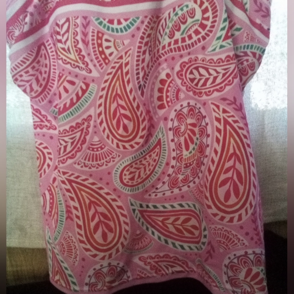 NWOT! Pink Paisley Tankini Top - Picture 4 of 7